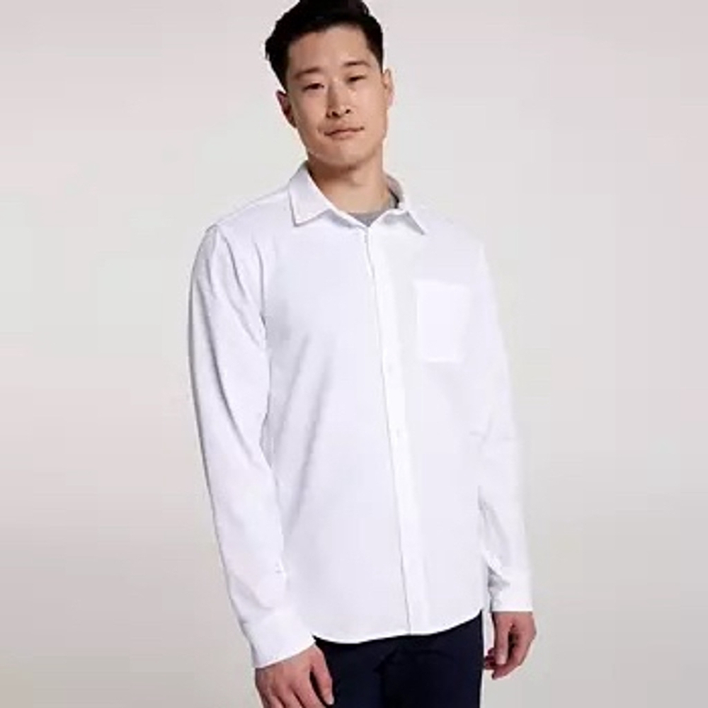 Men's VRST Refined Knit Button Down Shirt XL White - Picture 1 of 4